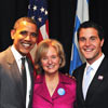 Tom & his mom, Tina, with then-Senator Barack Obama
